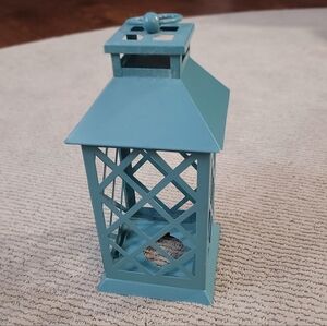 Teal Metal Lantern